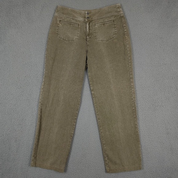 Chico's Denim - Vintage Chicos Design Jeans Women 1 US 8 Washed Green Patch Pocket Cotton HEMMED